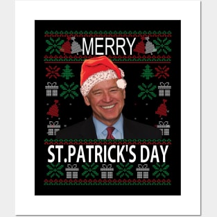 Merry St.Patrick's Day Funny Christmas gift Posters and Art